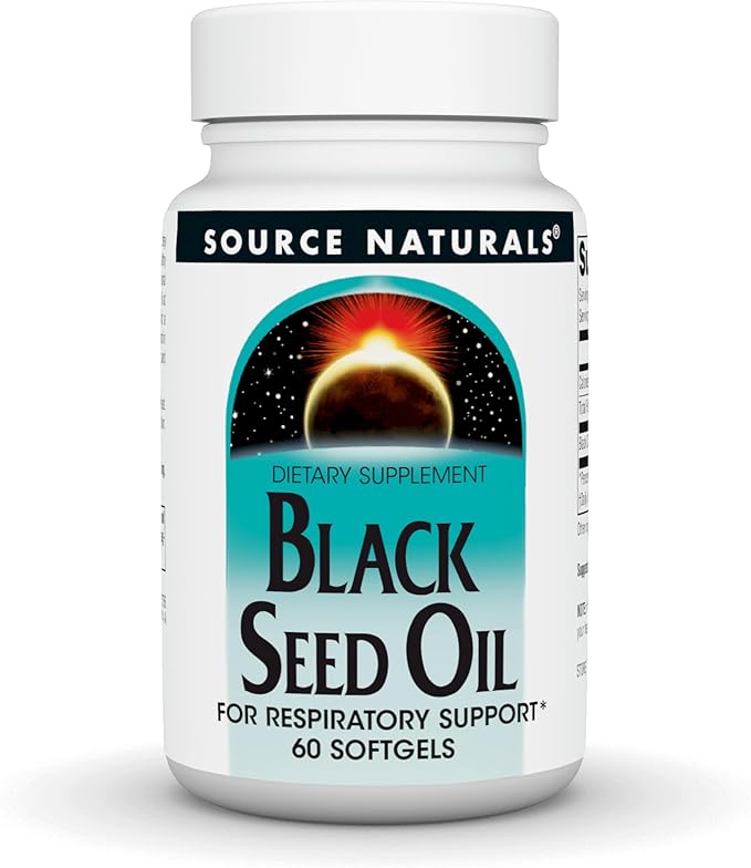 Source Naturals Black Seed Oil for Respritory Support* - 60 Softgels
