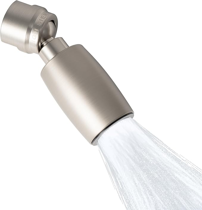High Sierra Showerheads® - CLASSIC™ Solid Metal 2.0 GPM Award Winning, High Pressure Shower Head, Patented Nozzle Never Clogs - Brushed Nickel Finish
