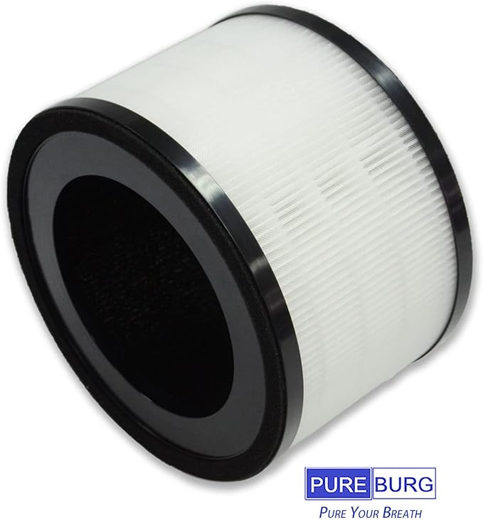 PUREBURG MAF-02 Replacement Filter Compatible with Miko IBUKI M Air Purifier,2-Pack H13 True HEPA 3-Stage Filtration Activated carbon Air Clean Dust VOCs Odor PM2.5 Smoke