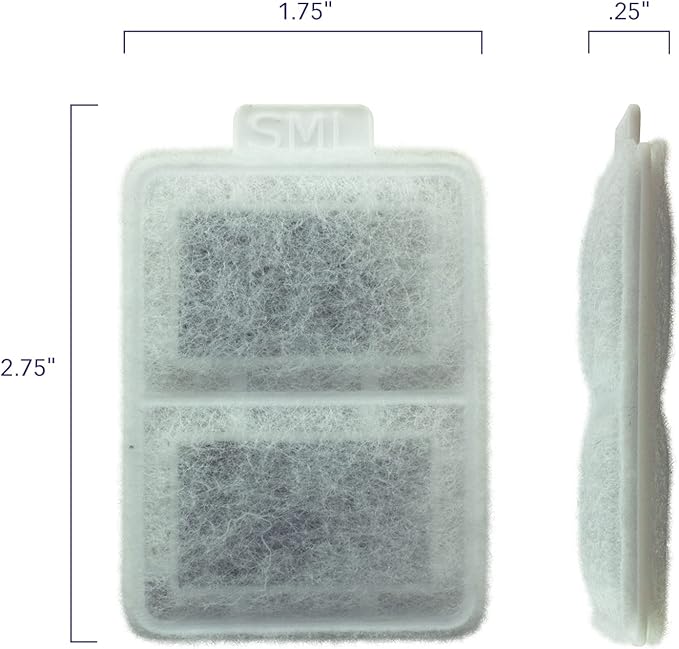 PET STANDARD Replacement Small Water Filter Compatible With Whisker City® Automatic Pet Fountain, Pack of 10