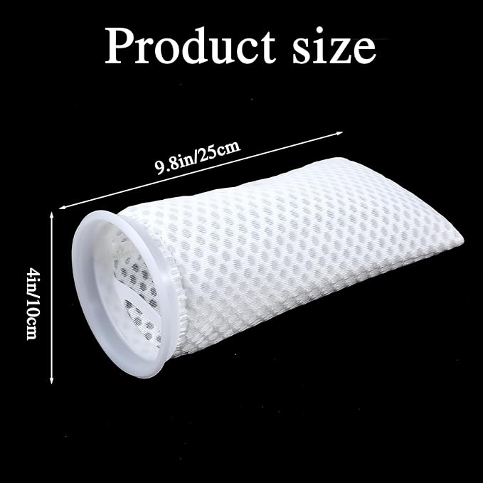 10Pcs 150 Micron Honeycomb Filter Socks,Aquarium Filter Sock 3D Honeycomb Design Filter Sock,Aquarium Filter Bags for Saltwater Aquarium Use in Freshwater Saltwater Aquarium Ponds Sumps Overflows
