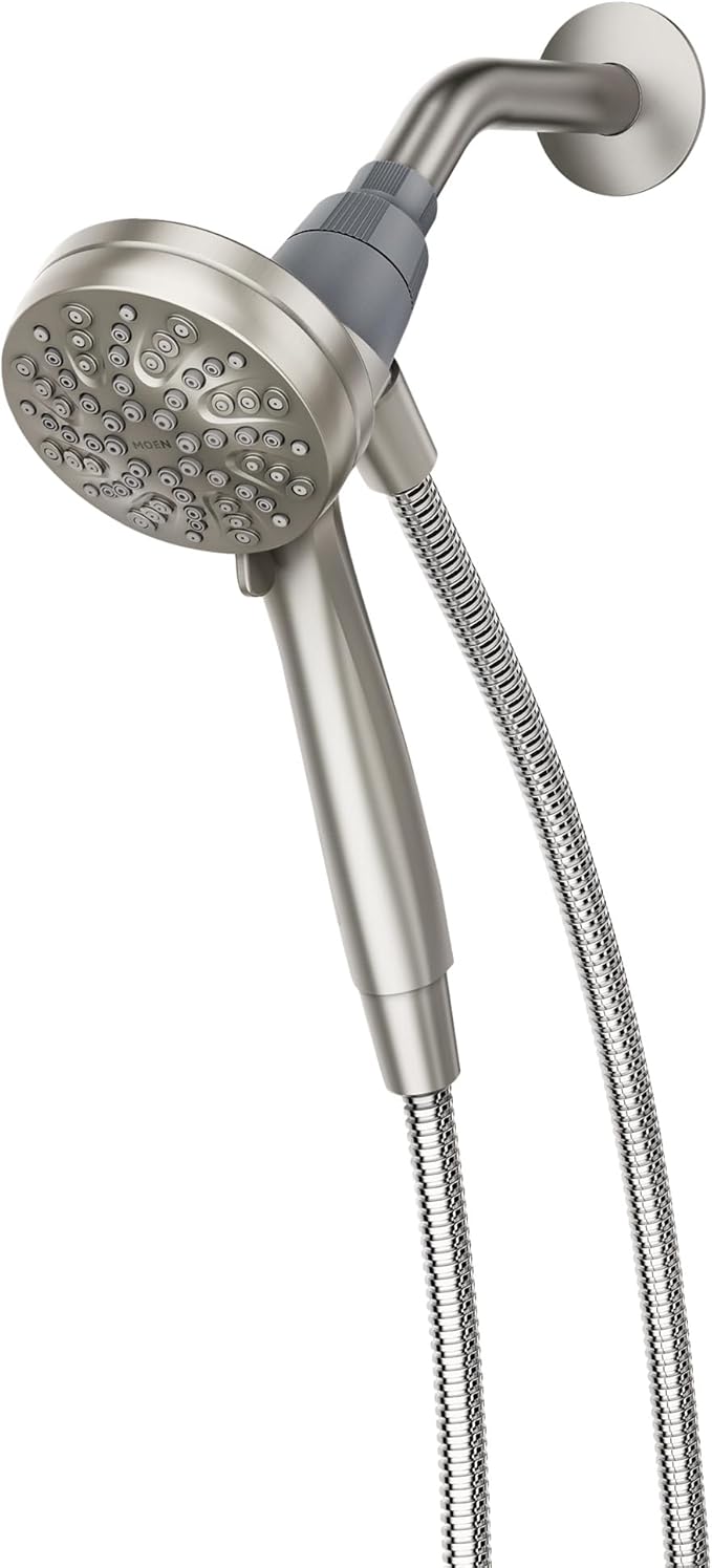 Moen Engage Magnetix Shower Head with Handheld Sprayer, 6 Handheld Shower Head Spray Functions, Spot Resist Brushed Nickel Finish, 26100EPSRN