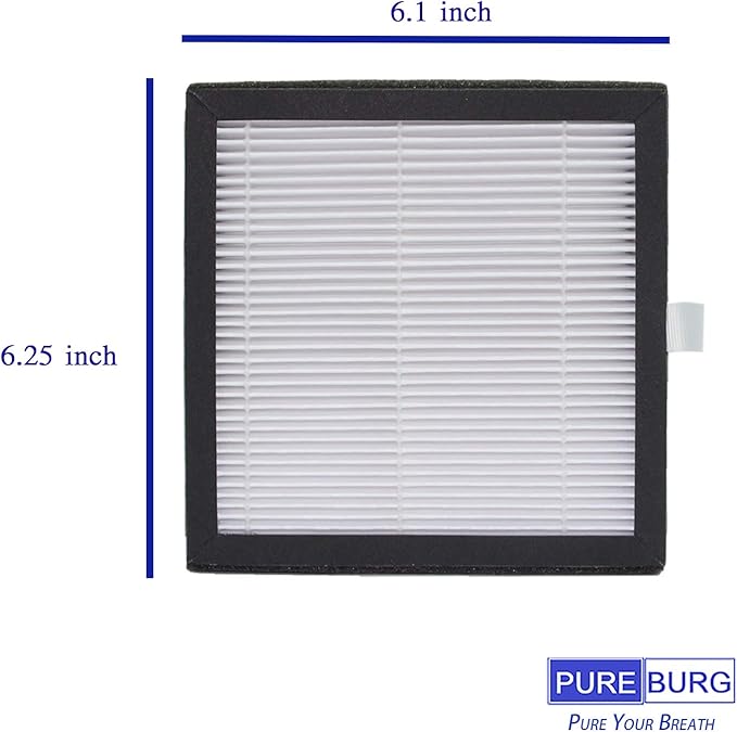 PUREBURG 3-Pack Replacement HEPA Filter Set Compatible with Afloia AQ8 Q8 & Honati Hysure Q7, Tenergy Sorbi 2-in-1 Dehumidifier (1000ML)