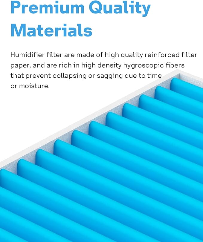 16 Pack 6000S Humidifier Wick Filter Replacement for LEVOIT Superior 6000S Smart Evaporative Humidifier, Upgraded Material with 12 Pack Sponge Filters