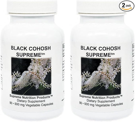Supreme Nutrition Black Cohosh Supreme, 90 Pure Black Cohosh Root Vegetarian Capsules (Pack of 2)