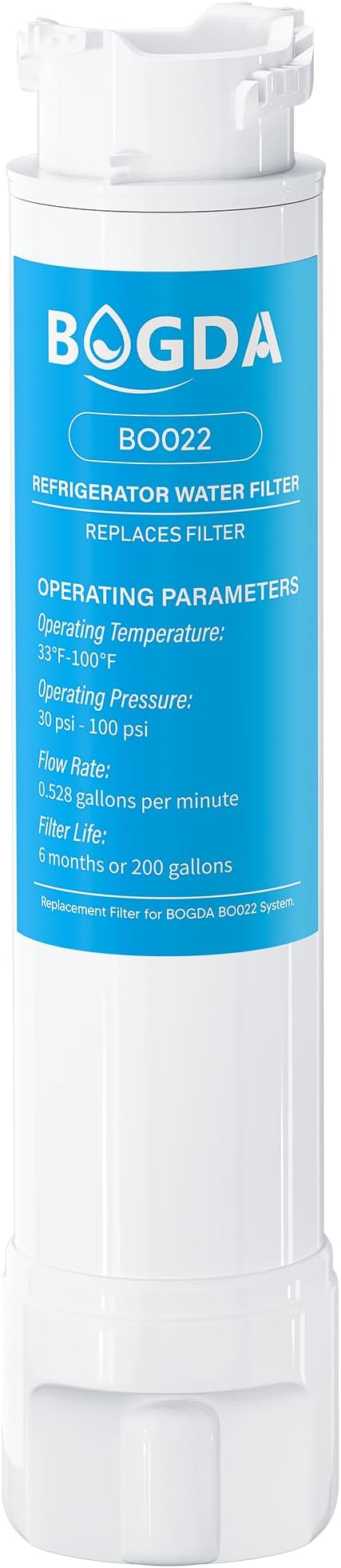 BOGDA Water Filter Fit for EPTWFU01 Frigi-Daire Replacement 1 count, RWF5800A Compatible with Pure-Source Ultra 2, EWF-02, 012505454226, 4562222, Multiple Filtration and Drink Clear, white