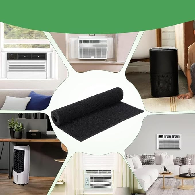 Air Conditioner Filter For Window AC, 2Pcs 24 X 15 X 1/4 Inch Replacement Parts For Air Purifier RV AC Units