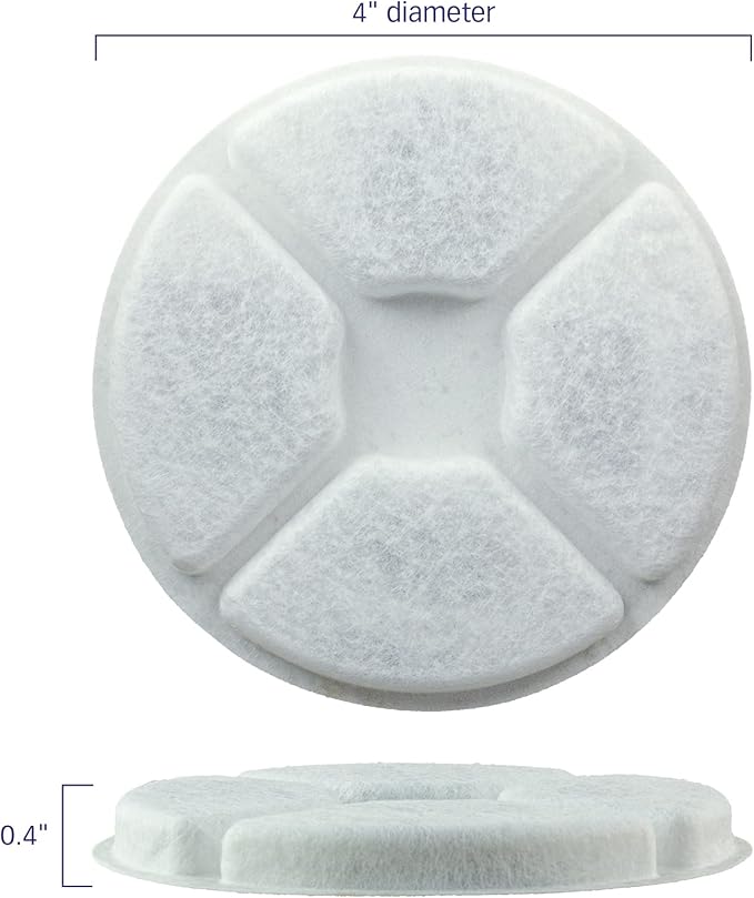 PET STANDARD Replacement Water Filter Compatible with EveryYay® Get Fresh Whirlpool Pet Fountain, Pack of 12