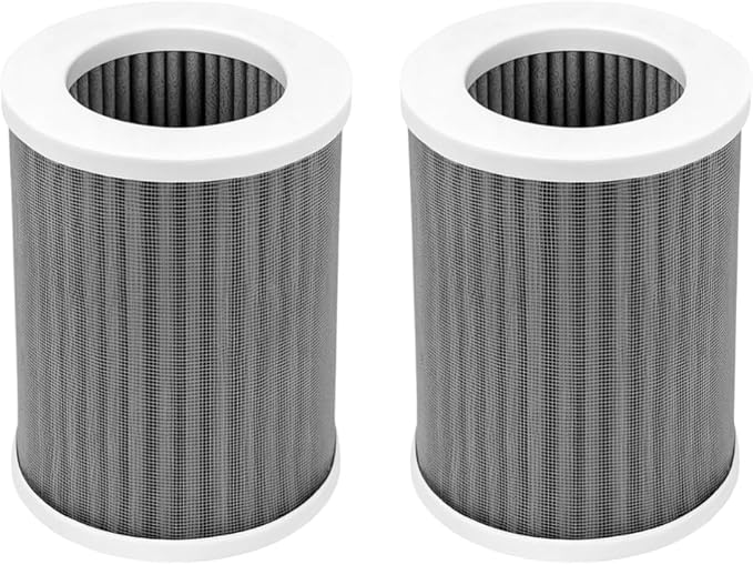 Nispira PEPERSFIL Purezone Replacement Filters For Car Air purifier Pure Enrichment Air Purifier Mini Portable (PEPERSAP) 3-in-1 Activated Carbon, 2 Packs