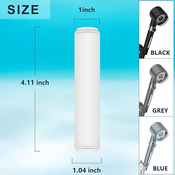 Multi-Stage Shower Filter Replacement Compatible with PWERAN Shower Filter for Fitespot shower filter For Handheld Shower Head, 3 Pack
