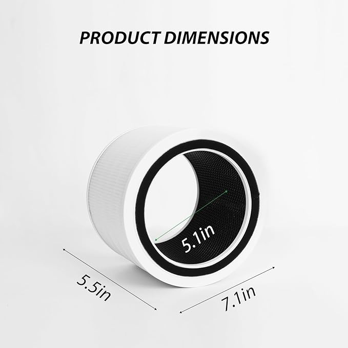 Core 200S-P Replacement Filter for LEVOIT Core 200S Air Purifier, 3-in-1 HEPA, High-Efficiency Activated Carbon, Part Core 200S-RF, 2 Pack