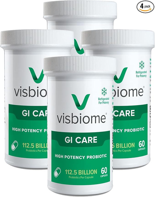 Visbiome® GI Care - High Potency Probiotic - 112.5 Billion CFU Live Probiotics, Original De Simone Formulation, Made in USA, 240 Capsules.
