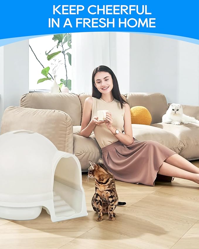 2X Thicker Filter Compatible with Petmate Booda Dome Cat Litter Box Filter, Cat Litter Box Filters Replacement for Clean Step Dome Litter Boxes for Cats, 4 Pack