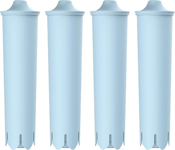 AQUA CREST Coffee Filter, Replacement for Jura® Filter Clearyl/Claris Blue Capresso® Clearyl Coffee Machine Water Filter, 4 Packs