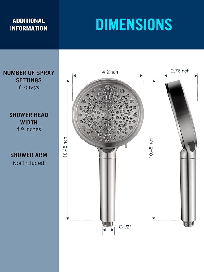 Cobbe Handheld Filtered Shower Head - Filters >99% Chlorine - Advanced 2.0 Carbon System - Water Softening Beads for Hard Water - Relieves Dry, Itchy Skin - Brushed Nickel
