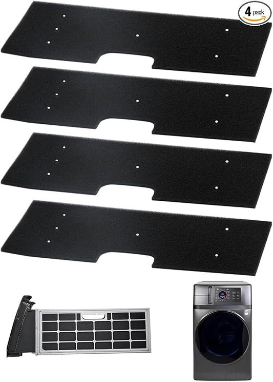 4-Pack WH01X35719 Lint Filter - for Ge Washer Dryer Combo - Hand Washable and Reusable - for Models: PFQ97HSPV0DS