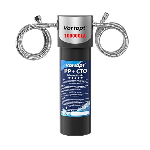 Under Sink Water Filter System,10000 Gallon &14 H Saves Space,Flow Under Counter Water Filter Direct Connect to Kitchen Faucet,Reduces Chlorine,Lead, Bad Taste & Odor (Black-Q1-10000 GAL)