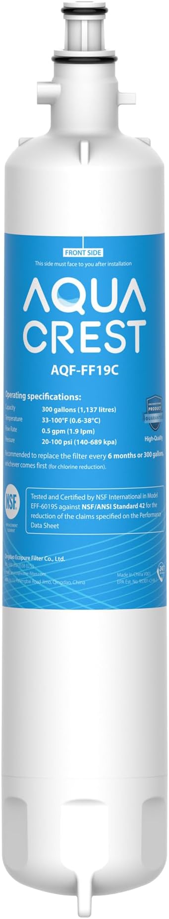 AQUA CREST Replacement for GE® RPWFE®, RPWF (with CHIP) Refrigerator Water Filter, Compatible with GYE22HMKES, GYS22GMNES, GYE22HBLTS, DFE28JSKSS, GFE28HMHES, GNE29GYNFS, GFE28GYNFS