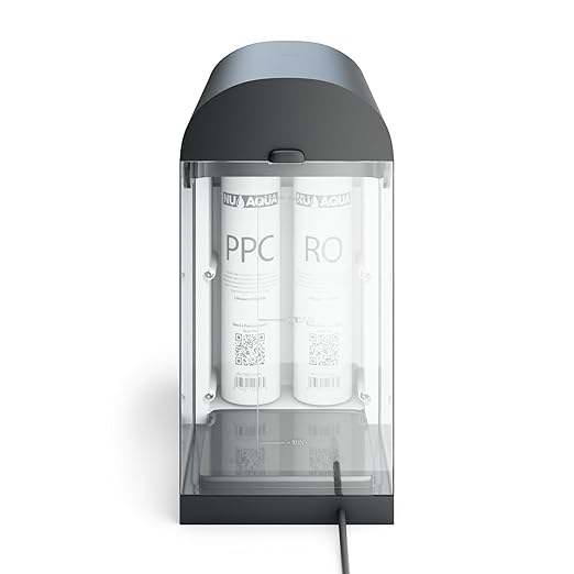 NU Aqua Countertop Reverse Osmosis System 8-Stage Water Filter with UV - Touch Display - Includes Sediment + Carbon, and RO Membrane Filters