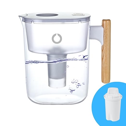 10-Cup Long-Life Water Filter Pitcher – 120-Gallon Capacity, Removes 99% Lead, PFAS, Mercury, Microplastics & More – 5X Filter Lifespan
