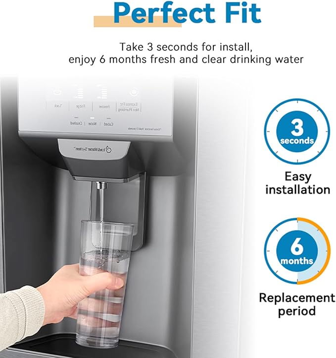 Water Filter Replacement Compatible with EDR1RXD1, Filter 1, W10295370A, EDR1RXD1B, WHR1RXD1, KAD1RXD1, P8RFWB2L, P4RFWB, WD-F38, 46-9081, 46-9930, 3 Pack