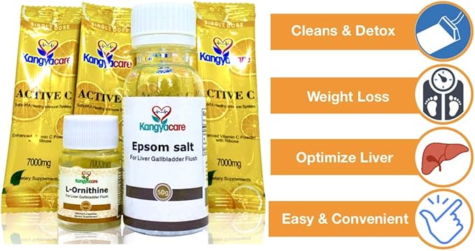 Liver Gallbladder Flush 肝胆排毒 - 1-Night Liver and Gallbladder Cleanse, Liver Detox Protocol - Cleans Liver, Gallbladder & Bile Duct Tract & Colon