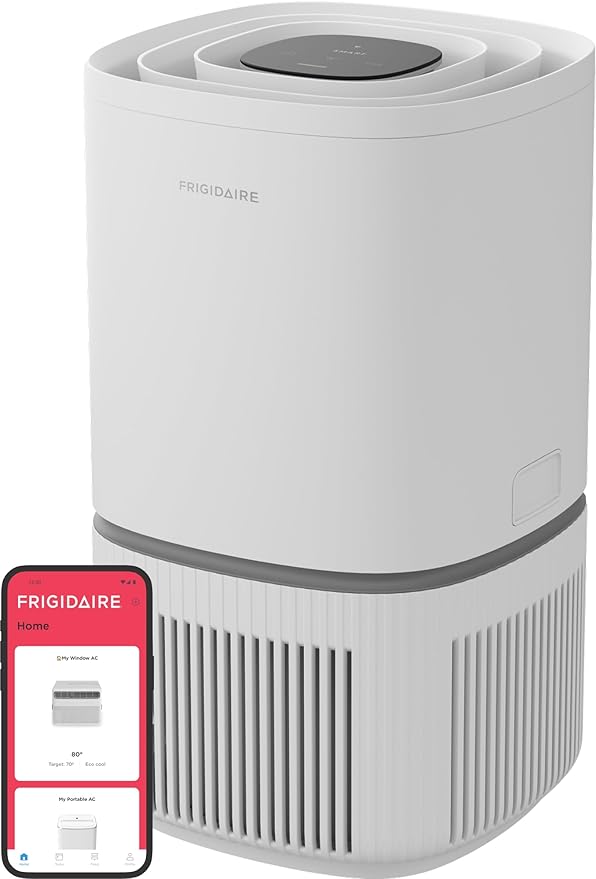Frigidaire PureA300 HEPA Air Purifier with Wi-Fi for Small Bedrooms, Covers up to 850 Sq. Ft., 3-Stage Filtration, Energy Star Certification, Air Quality Monitoring, Smart Mode, Ultra Quiet, White