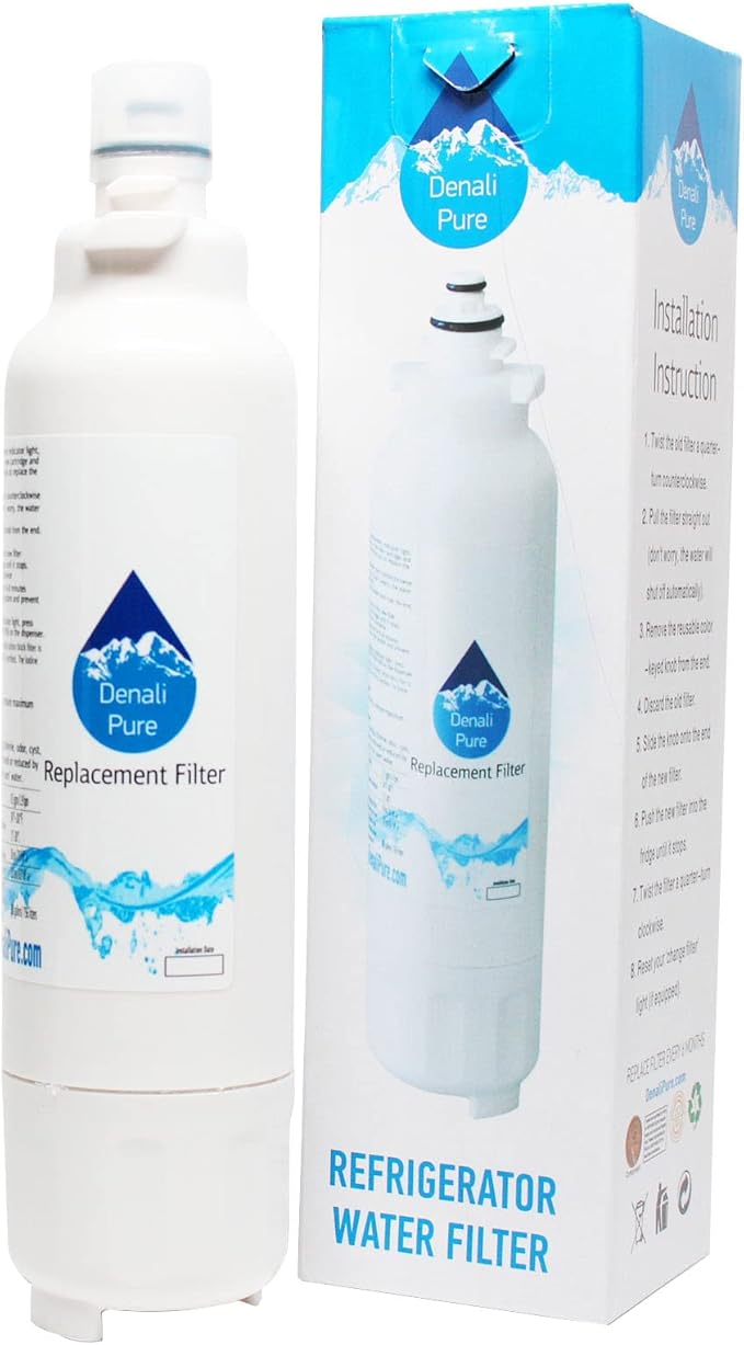 2-Pack Replacement for LG LSXS26366S Refrigerator Water Filter - Compatible with LG LT800P, ADQ73613401 Fridge Water Filter Cartridge