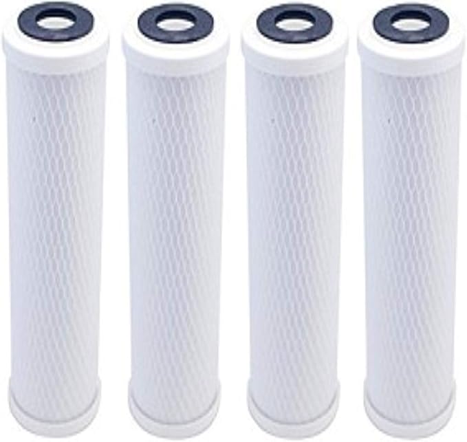 CFS – 4 Pack Activated Carbon Block Water Filter Cartridges Compatible with WHKF-DWH Models – Remove Bad Taste and Odor – Whole House Replacement Filter Cartridge – 10" Universal Filter Cartridge