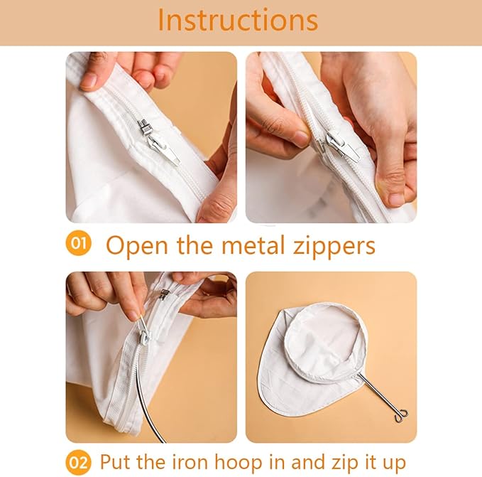 3 PCS Fine Mesh Strainer Bags with Handle, Reusable Nut Milk Bag Thai Tea Strainer, Cheesecloth for Straining NutMilk Coffee Milk Juices Honey Wine Oil