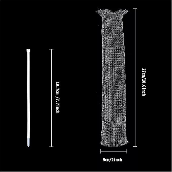 12 Pack Washing Machine Lint Traps Snare Filter Screen Stainless Steel Mesh Ties