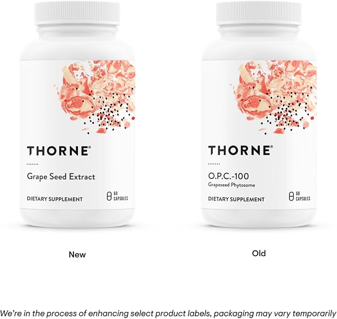THORNE - Grape Seed Extract (Formerly O.P.C.-100) - Grape Seed Phytosome for Antioxidant Support* - 60 Capsules