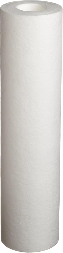 Pentair Pentek P25 Sediment Water Filter, 10-Inch, Under Sink Spun-Bonded Polypropylene Replacement Cartridge, 10" x 2.5", 25 Micron,White