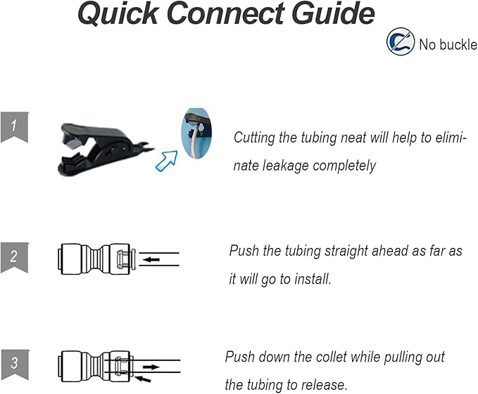 8-Piece 5/16 inch RO Water Line Kit with Tubing Cutter - 20ft 5/16" PE Tube + Push Connect Fittings (Straight/Elbow/Tee) for Refrigerator Ice Maker & Reverse Osmosis System Installation
