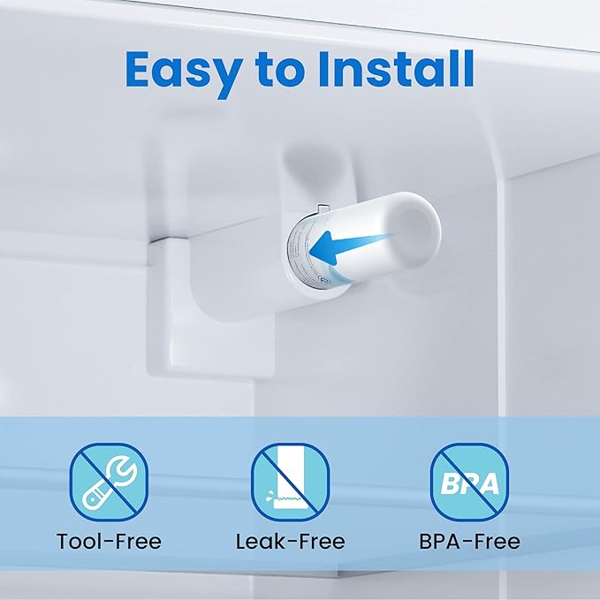 WF3CB Water Filter Replacement, HP006 Compatible with Frigidaire WF3CB, Pure Source 3, WF425, 706465, 242069601, 242086201, 242017800, Height 9 inches, 1 Count