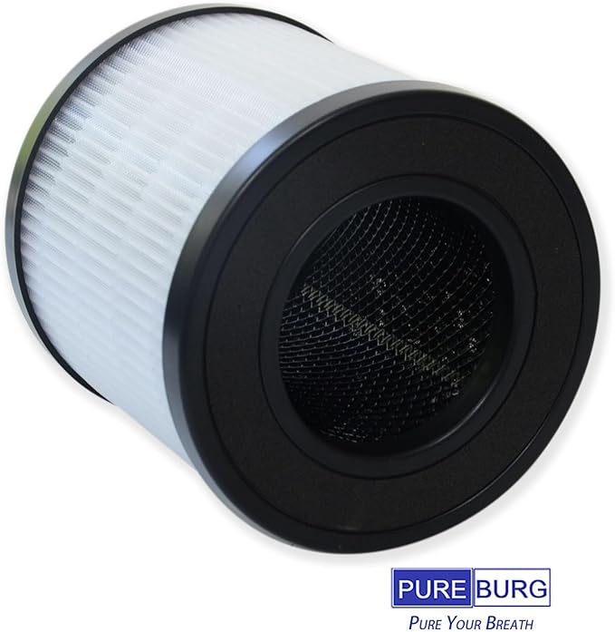 PUREBURG Replacement Filters Compatible with Purivortex AC201B & FULMINARE PU-P05 Air Purifiers,4-Pack H13 True HEPA 3-Stage Filtration Activated Carbon Air Clean
