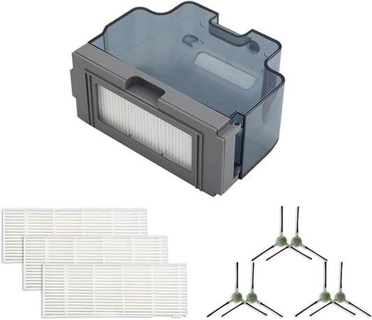 Robot Vacuum Replacements Parts Fit For Lefant M210/M213/M210b, For Okp K2 K2p K3 K4 K5 K2p Robot Vacuum Cleaner, Vacuum Dust Pan, Side Sweep Edge Brush HEPA Filter (Dustbin& Filter&Sweep-10pc)