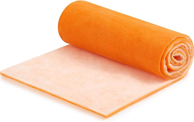 1 In x 25 In x 10 Ft Air Vent Filters Roll DIY Cut to Size Air Filter material Roll Orange and White Polyester Air Filter Media for HVAC Furnace Aquarium Window Floor Vent