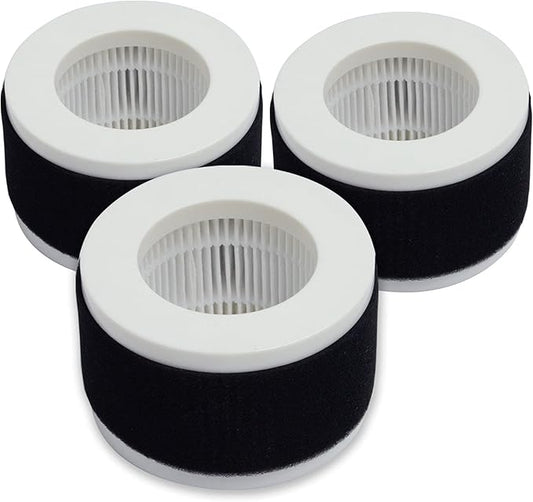 PUREBURG Replacement HEPA Filters Compatible with Pro Breeze Mini Air Purifier PB-P02, Part Number PB-P02F, 2-IN-1 High efficiency,3-Pack