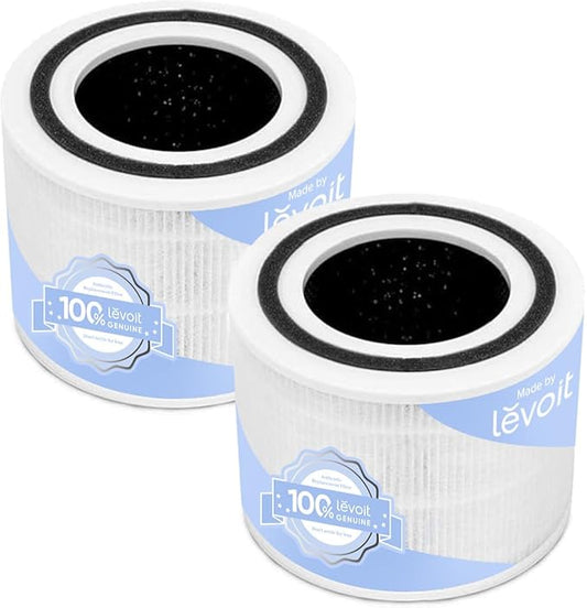 LEVOIT Genuine Core300-P Replacement Filter, Core 300-RF Air Purifier Core300S Filters, Supports HEPA Sleep Mode, High-Efficiency Activated Carbon for Removal of Smoke, Odor, Allergens, Pollen,2 Pack