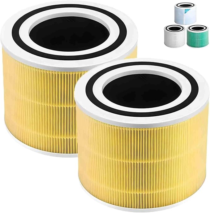 Core 300 Air Purifier Replacement HEPA Filter （Focus on pet care） for LEVOIT Core 300-P/300S, H13 True HEPA + Activated Carbon, 99.97% Dust Pollen Pet Dander Smoke, 2 Pack
