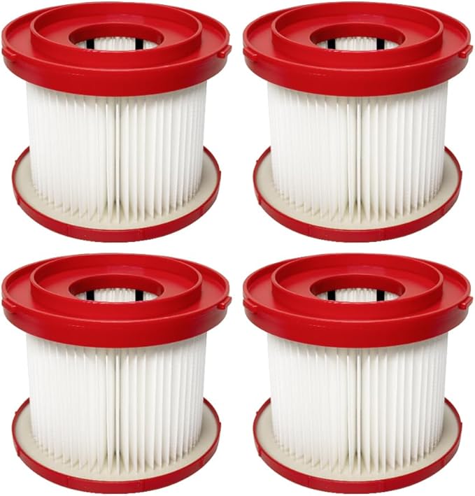 4 Pack 49-90-1900 Replacement HEPA Filter Compatible With Milwaukee Vacuum, Shop Vac Filter, M18 Cordless Wet Dry Vacuum 0780-20 0880-20