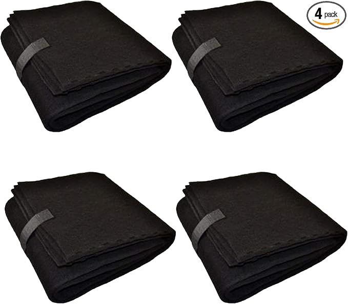 CFS Pack of 4, Universal Cut to Fit Carbon Pre-Filter Pad Roll for Air Purifiers, Range Hood, Furnace Filters, & Conditioner Filters Fresh Indoor Air Charcoal Filter Sheet 10"x48"