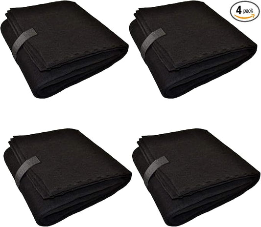 CFS Pack of 4, Universal Cut to Fit Carbon Pre-Filter Pad Roll for Air Purifiers, Range Hood, Furnace Filters, & Conditioner Filters Fresh Indoor Air Charcoal Filter Sheet 10"x48"