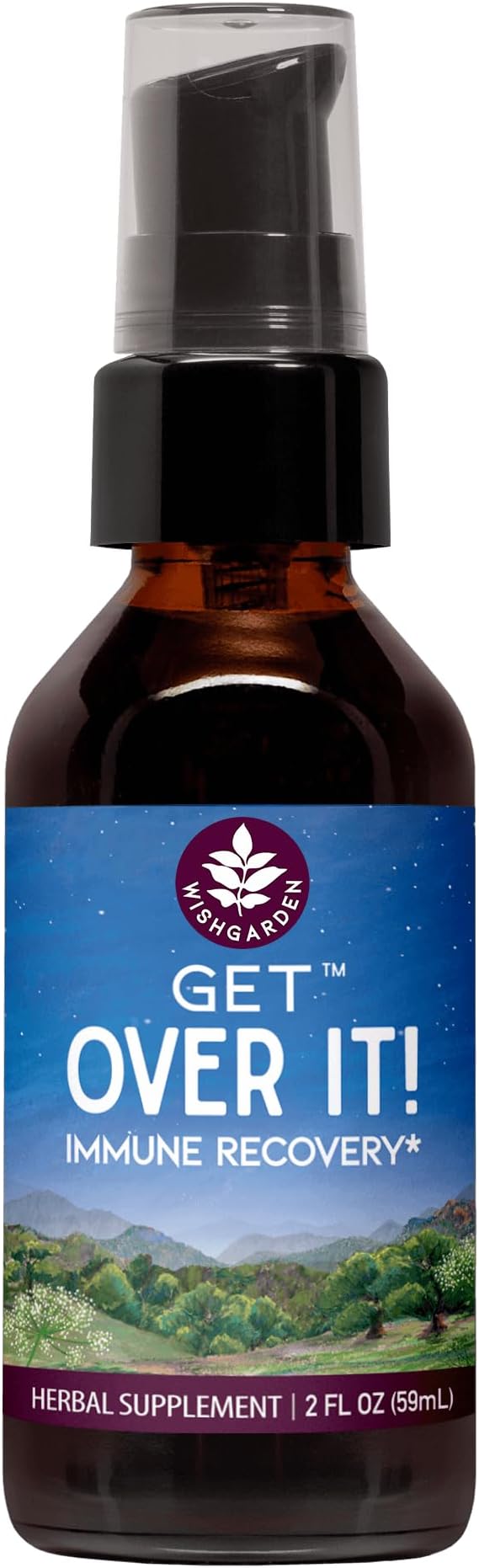 WishGarden Herbs Get Over It! - Herbal Immunity Recovery Supplement & Immune Booster Tincture, Provides Immunity Boost to Help Eliminate Stubborn Conditions, Immune Support, Lung Support, Biotic, 2oz