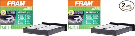 FRAM Fresh Breeze Cabin Air Filter Replacement for Car Passenger Compartment w/Arm and Hammer Baking Soda, Easy Install, CF10559 for Select Suzuki Vehicles (Pack of 2)