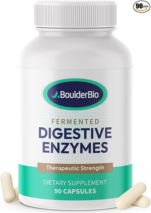 Digestive Enzymes | 40,000 USP Lipase - Prescription Strength Pancreatic Enzyme Replacement Formula for Fat Digestion, Gut Health & Nutrient Absorption - Fermented, Vegan, High Potency