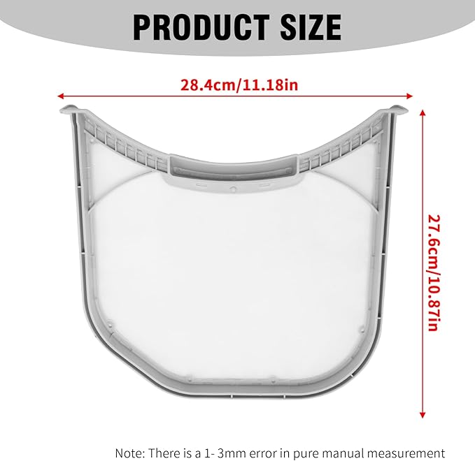 2Pcs ADQ56656401 Dryer Lint Filter, Replacement for LG DLE3600V/00 DLEX3360V Replacement for Kenmore 79680512900 79680518900, Replaces AP4457244 1462822 AH3531962