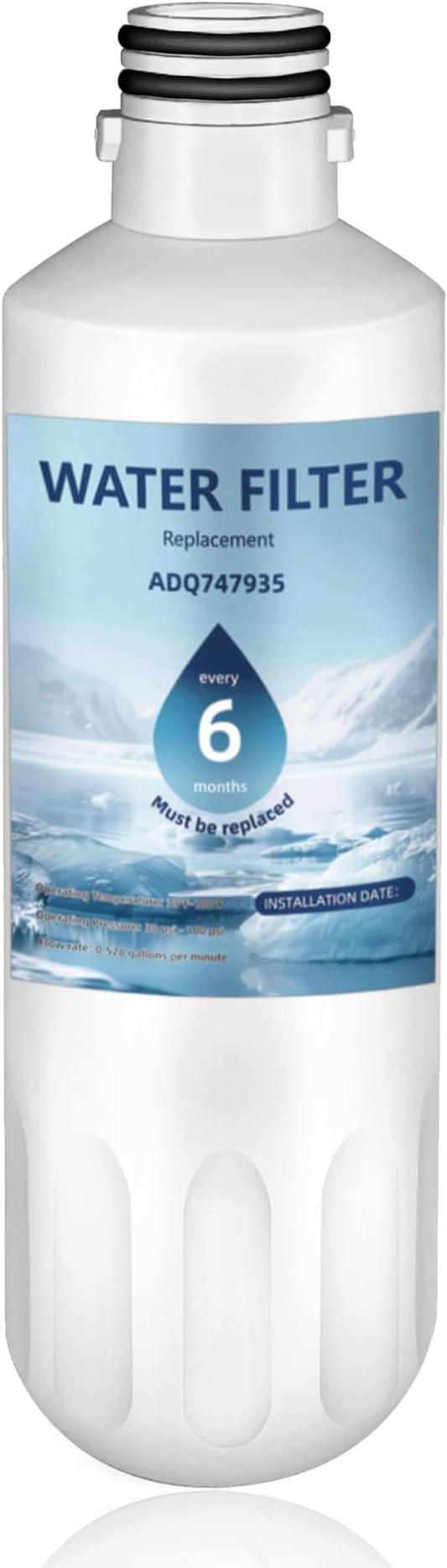 LT1000P ADQ747935 Water Filter LT1000P Replacement for LG LT1000P®/PC/PCS ThinQ® Water Filter,AGF80300704,LMXS28626S,LFXS26973S,LRFLC2706S,LRFS28XBS,LFXC22526S