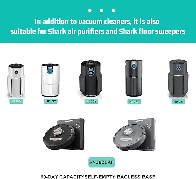 8Pack odor neutralizer fit for shark vacuum Replacement Cartridges: Compatible with Shark HZ702 AZ3000 AZ3002 HZ3000 HZ3002 IZ862H IZ562H ZD550 Vacuum Cleaner & Air Purifier - 1541FC3000 Original